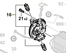 Couronne porte balais réf. 2 604 337 059 BOSCH